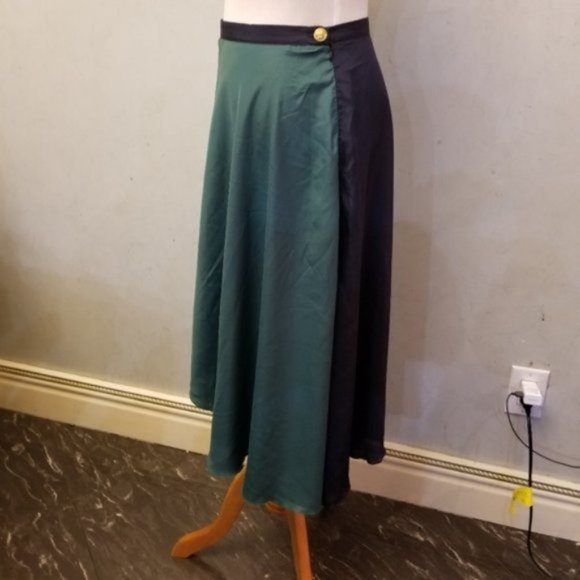 Alice Moon Blue and Green high low skirt size S (53) - Picture 4 of 7
